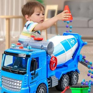 玩具益智宝宝男孩工程车回-。两2儿童3玩具车5机大型岁水泥搅拌车