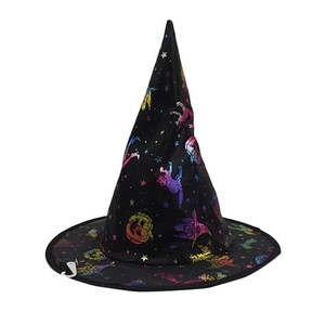 尖顶女巫师帽魔法帽子法师帽角色扮演成人巫婆魔术帽牛津布万圣节