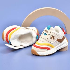 回力学步鞋男宝宝0-1-3岁2秋冬婴幼儿鞋子女宝宝软底防滑加绒加厚