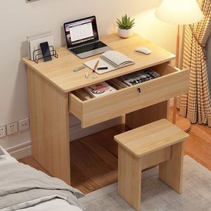 电脑桌小型家用电脑桌小尺寸书桌带抽屉小桌子带锁学生写字台桌椅