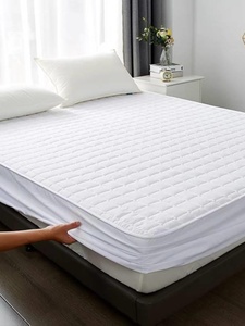 宾馆酒店床品 席梦思床笠式保护垫保洁防滑 水洗棉白色床护垫褥子