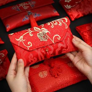 封改口费红包结婚专用红包袋2023一对新款五千一万元布袋中国风