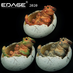 EDAGE伊甸纪出品侏罗纪恐龙甲龙蛋宝宝雕塑模型儿童玩具礼品摆件