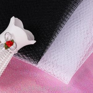 硬纱新娘结婚纱黑白色大网格头纱摄影拍照造型装饰纱菱形网眼纱