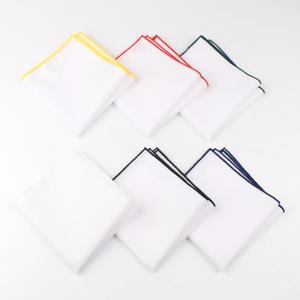 Men's Sunny Style Cotton Handkerchief White Pocket Squar