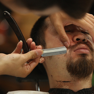 老式刮胡刀手动男士专业理发修眉刀便携老款式修面刮脸胡子直剃刀