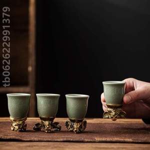 古风酒盅套装[陶瓷古代杯子老式风小小盏仿古中国酒壶的喝酒酒杯