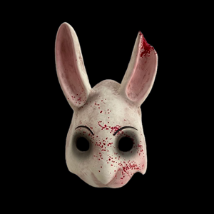血腥兔子面具女万圣节剧本杀npc装扮cos拍照道具恐怖吓人头套全脸