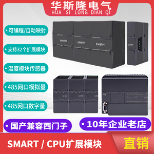 plc扩展模块200smart工控板国产兼容西门子cpusr20模拟量控制器
