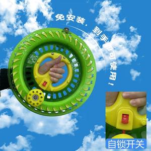 2024潍坊风筝线轮大型成人静音轮防倒转自锁儿童ABS水晶放飞工具