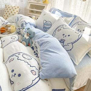 cotton quilt duvet cover pillow cases bed sheets set 四件套