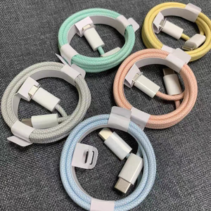 双typec充电线彩色编织线适用苹果15华为小米手机快充线iPad耳机