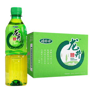 娃哈哈龙井绿茶饮料500g*16瓶竹节瓶装夏季饮品儿时记忆整箱批发