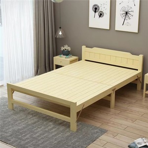 实木午休折叠床成人家用单人床简易床出租屋小床双人床可折叠木床
