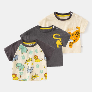 婴儿衣服韩系休闲短袖T恤新款韩版夏装男童3岁幼儿女宝宝儿童小童