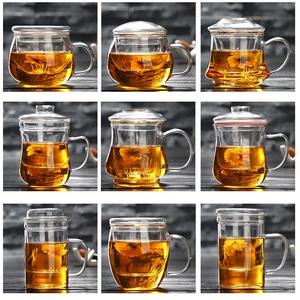 泡菊花茶的玻璃杯透明平底杯子可加热小青柑专用杯喝水茶杯茶楼