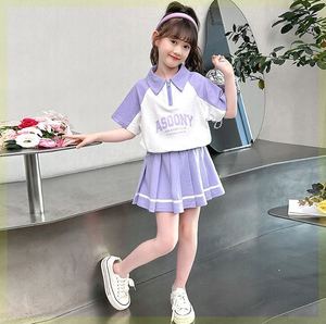 韩系女童学院风夏季运动JK套装制服裙小学生连衣裙10岁儿童百褶公