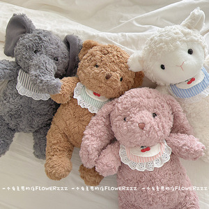 娃娃抱枕睡觉床上幼稚园小伙伴兔子毛绒玩偶熊熊公仔小象小羊玩具