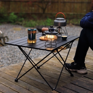 户外折叠桌牢固桌子露营便携式休闲简易铝合金桌防刮耐磨野餐平稳