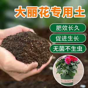 种大丽花专用土花土家用盆栽种植土营养土种花土花卉有机土壤肥料