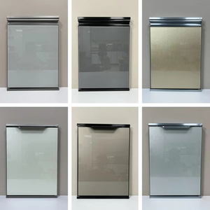 带框橱柜门定做铝合金晶钢门订做厨房灶台橱柜门板定制免打孔安装