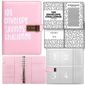 100 Envelope Challenge 100天情侣挑战存钱储蓄手账本密码笔记本