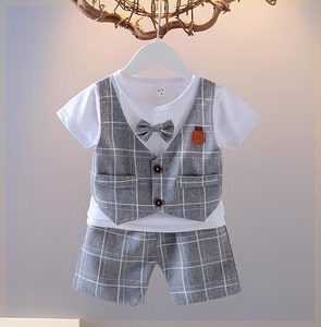 男童套装夏装洋气时髦儿童一岁宝宝夏季婴儿短袖三两件套韩版帅气