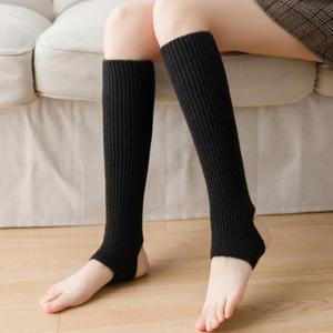 芭蕾小腿袜堆堆瑜伽套袜纯色袜袜长白色中护腿针织袜套女韩版