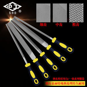 沪工锉刀钢锉金属打磨工具钳工挫刀粗中细平板圆半圆三角锉刀套装