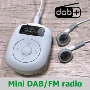 热销 运动迷你DAB收音机，支持FM/DAB数字广播接收，附带耳机
