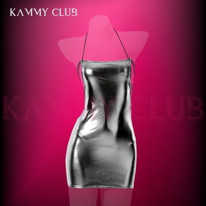 KammyClub「情场捕猎」cosplay银色反光性感制服套装包臀裙连体衣