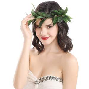 希腊女神仿真橄榄叶花环运动会男女配饰通用浆果橄榄枝头饰摄影