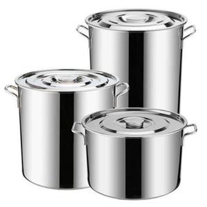 大容量后厨油桶学生汤粉餐厅卤水铁桶酿酒放不锈钢桶带盖商用铜桶