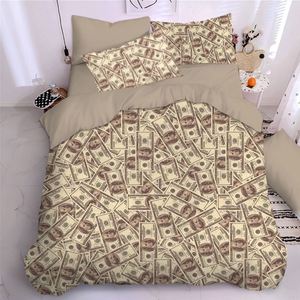 网红美金美钞图案四件套钱美金1.2米床单1.8米被套床笠床上床品