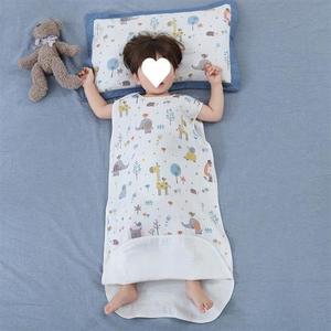 婴儿睡袋夏夏季薄款宝宝儿童夏天棉纱布防踢被护肚脐防着凉睡衣女