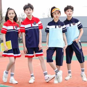 高中初中生青少年儿童校服套装小学生夏季短袖裙子中裤运动会班服