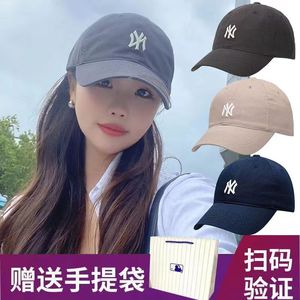 韩国MLB帽子男女NY经典小标刺绣休闲鸭舌帽洋基队棒球帽可调节