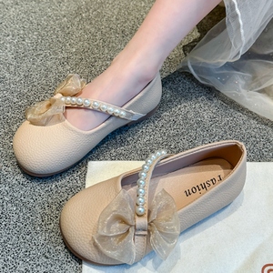 基诺浦女童皮鞋软底夏季女宝新款韩版儿童公主鞋童鞋时尚女孩豆豆