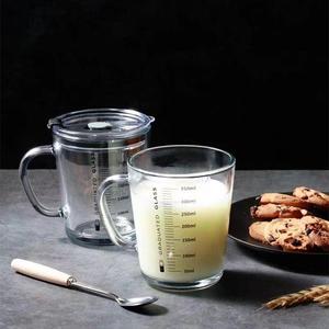 牛奶杯微波炉可加热玻璃刻度加厚耐热耐高温大容量早餐克度量杯