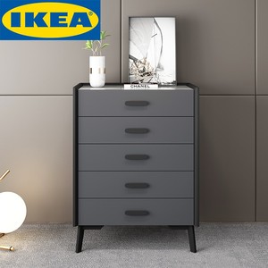 IKEA宜家意式极简岩板五斗柜三四斗橱卧室灰色多抽储物柜佛山家具