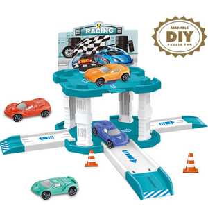 新款儿童拼装立体停车场大气轨道车汽车模型组合套装男孩玩具