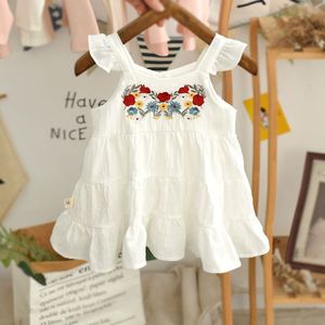 韩系女童吊带裙韩范童装夏季婴儿白色公主裙子纯棉网红甜美宝宝连