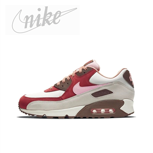 Nike耐克男鞋Air Max 90培根白红粉气垫缓震女鞋运动跑步鞋CU1816