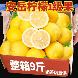 四川安岳黄柠檬5斤新鲜水果包邮精选皮薄一级香水鲜甜柠檬青特产