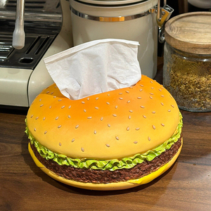 麦当劳汉堡纸巾盒客厅可爱创意轻奢高档高级感抽纸盒桌面餐巾纸盒