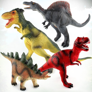 大号侏罗纪动作恐龙 搪塑暴王龙填棉会发声 仿真恐龙模型儿童玩具