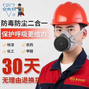 防毒口罩喷漆专用防烟防尘气体打农药涂鸦全面罩透气面覃消防面具