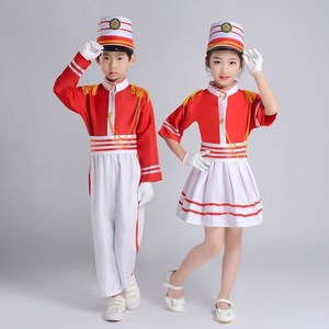 升旗手服装中小学生仪仗队鼓号队服装幼大童护旗手服装管乐队服装