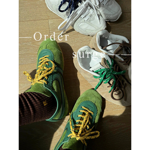 【Order surge】自留款！24新款dvn复古拼接休闲德训鞋平底运动鞋