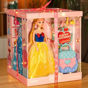儿童女孩芭比娃娃爱莎公主玩具高颜值礼盒套装玩偶过家家生日礼物